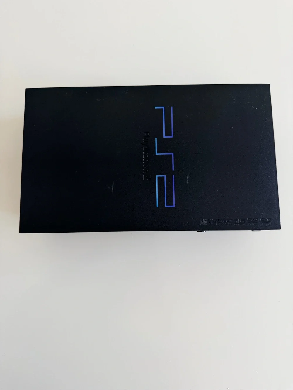 Sony PlayStation 2 Slim Console with Black Controller and Yellow Memory Card